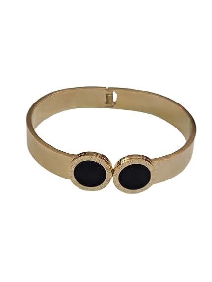 Women Black Stainless Steel Kada Bracelet