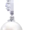 Silver Swiss Zirconia Pearl Earrings |Gift for Women and Girls - Image 3