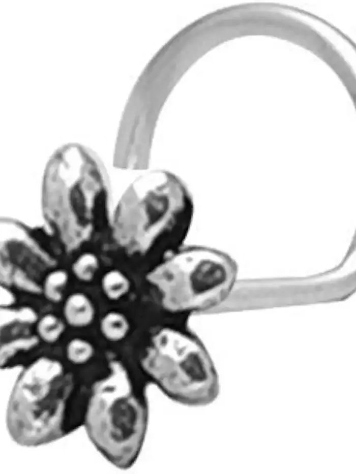 sterling Silver Trendy Antique oxidized nose pin