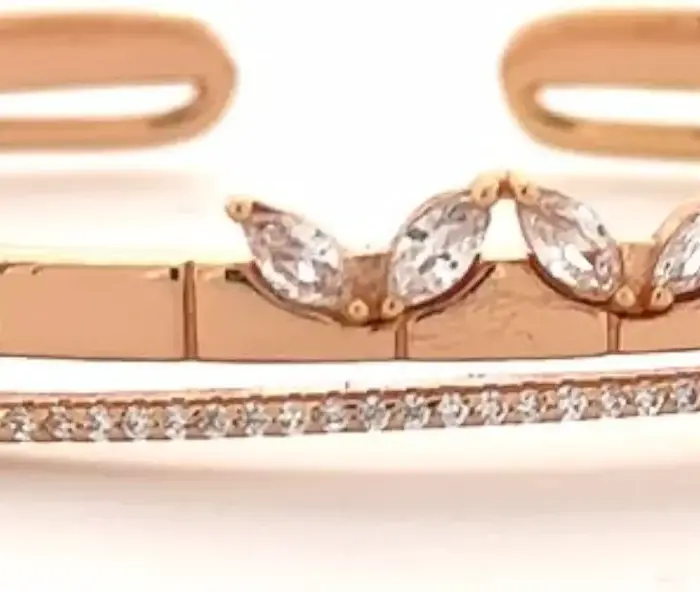 leaf style Cuff Bracelet, Adjustable