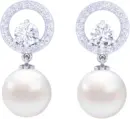 Silver Swiss Zirconia Pearl Earrings |Gift for Women and Girls