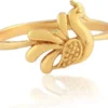 DULCI Gold Tone Peacock Enamel Finger Ring Party Jewelry For Women Girls - Image 3