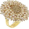 Ring for Women Gold Plated Alloy Adjustable Cocktail Finger Ring - Image 3