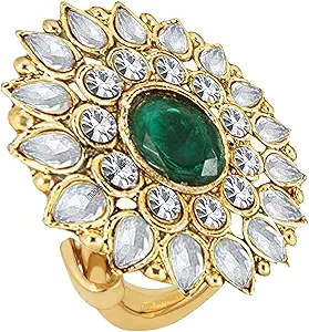 Ring for Women Gold Plated Alloy Adjustable Cocktail Finger Ring