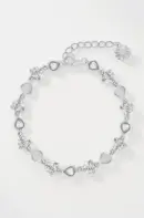 Infinity Shape Cubic Zirconia Diamond Bracelet for Women
